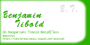 benjamin tibold business card